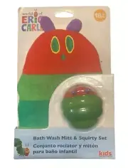 Eric Carle The Very Hungry Caterpillar Bath Wash Mitt & Squirty Set NEW