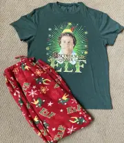 NWOT Men’s Elf "Discover Your Inner Elf" 2-Piece Pajama Set Will Ferrell Large