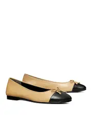 Tory Burch Women's Bow Logo Slip On Ballet Flats