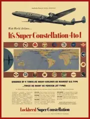 1953 Lockheed Aircraft NEW Metal Sign: Super Constellation, w/ Airline Logos