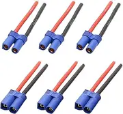 tunghey 3 Pairs EC5 Connectors Male & Female 5.0mm Banana Connector Plug 10cm 14 AWG Soft Silicone Wire Cable for RC Airplane Quadcopter FPV Drone Lipo Battery ESC DIY