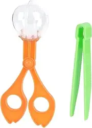 HOOTNEE 3pcs Handy Scoopers with Catcher Scissors Tweezers for Vibrant Colors for Outdoor Exploration Sensory Play