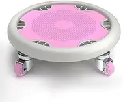 Multifunctional Abdominal Wheel Board for Core Workout 4 Castor Ab Strength Training Roller with Mat Ab Exercise Equipment for Home Gym(Gray Pink)