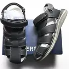 NIB Dockers Byrd Fisherman Sandal in Black Vegan Leather - Men’s 13 M
