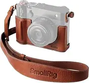 SmallRig GFX100RF Leather Case Kit, Including Leather Case, Black Thumb Pad, Shoulder Strap and Concave Shutter Button Cap for FUJIFILM GFX100RF, Comfortable and Protecting (Brown) -5268