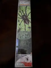 Self-Adhesive BLACK WIDOW SPIDERS Wall Art HALLOWEEN Stickers NEW Web GLOW DARK