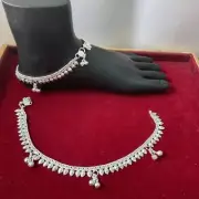 Anklet Silver Plated Ankle Chain Women Bracelet Wedding Indian Payal Anklets