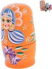 JOINPAYA 1set Hand-Painted Russian Nesting Dolls Set Wooden Matryoshka Doll Craft Kit for Boy Girl Unique Decorative Birthday for Boy Girl