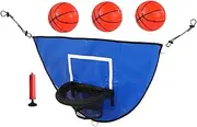 1Set Trampoline Basketball Hoop Indoor Basketball Holder with Construction for Enhances Creativity Teamwork Skills for Home Play Trampoline Games