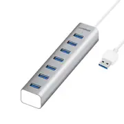Mbeat 7-Port USB 3.0 Aluminum Slim Hub with Power for PC and MAC