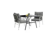 Livsip Outdoor Dining Set Garden Table and Chairs 3PCS