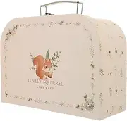 KALLORY Portable Decorative Suitcase Present Box Small Wedding Present Container Home Storage Organizer for Parties Excellent Craftsmanship for Cookies Candies Jewelry