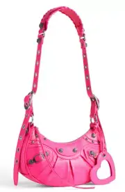 RETAIL $2750 - NEW - BALENCIAGA LE CAGOLE XS SHOULDER BAG - HOT PINK - SOLD OUT