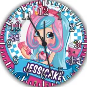 Shopkins Shopville Jessicake Frameless Borderless Wall Clock Nice For Gifts E494