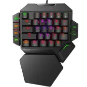 Cakce Rgb One Handed Mechanical Gaming Keyboard,colorful Backlit,wrist