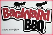 CRAFTECAFE BBQ KID TITLE paper piecing pre-made scrapbook piece diecut WOLFFEY5