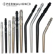 Pac-Bay 130 class Long Bent Butt Bright Silver old style Ferrule AB7C