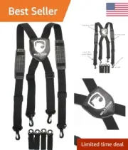 Duty Belt Suspender - Shoulder & Back Support - Adjustable Front & Back Straps