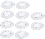 [GLSTOY] Adjustable Elastic Chef Hat 10 Pack Unisex Anti-Static Work Hat Soft Breathable White/Blue for Schools/Restaurants/Kitchens