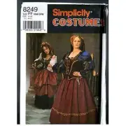Simplicity Sewing pattern 8249 Misses Renaissance Costumes 18W-24W Uncut