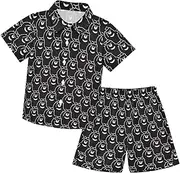 [Caihoyu] Big Boy Short Sleeve Button Down Shirt Shorts Gentleman Outfits Toddler Boy Outfit Summer Outfit