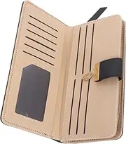[OATIPHO] Ladies' Long Clutch Wallet Stylish Leather Purse Zipper Ideal for Mom Wife Girlfriend