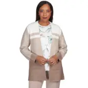 Alfred Dunner St. Moritz Blocked Cardigan Sweater 42460UI
