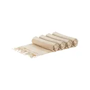 Nicola Spring Turkish Cotton Children's Towels - 100cm - Beige Stripe - Pack Of 4