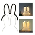 LED Bunny Lamp Night Light USB Charging Dimmable Light Bar for Children Room