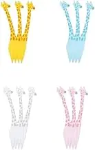 2set Giraffe Fruit Fork Children's Plastic Tableware Set Creative Dessert Fork