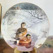 The Edwin M Knowles China Co "The American Widgeon" Collector Plate IOB W/ COA