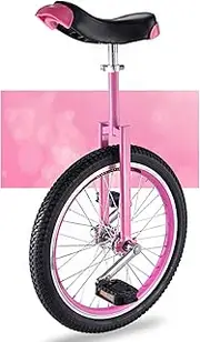 18" Wheel Kids' Unicycle for 10/11/12/13/14/15 Year Old Child, Great for Both Novices and Professionals, Boys and Girls, Christmas Birthday Gift,Pink Durable TDF