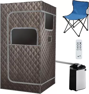 Sauna Steam Tent Foldable Steamer Heating Spa Box Portable Room Slimming Skin wi