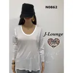 N0862 全新美國MICHAEL KORS MK 薄棉純白落肩寬鬆長踢T-SHIRT J-LOUNGE