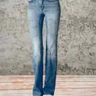 MIH Jeans London High Rise Women Vintage Flare Patchwork Denim Pants Size 29