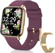 NAIXUES Smart Watches for Women, 1.69" HD LCD Smart Watch with Stainless Band