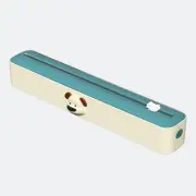 2 Pcs Beige And Green Bidirectional Cling Film Cutter - Reusable Wrap Dispenser