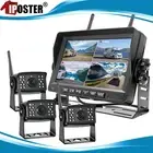 Digital Wireless 7" DVR Monitor 3x Backup Camera Reversing 12-24v Caravan Rv Van