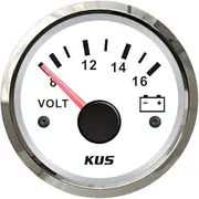 KUS Waterproof Voltmeter Voltage Gauge 12V/8-16V 52MM(2") with Backlight