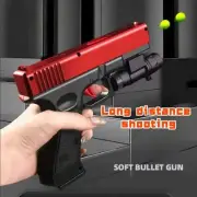 Manual Pistol Soft Bullet G17 Toy Gun With Laser Blaster Foam Ball Airsoft