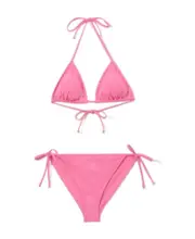 Burberry EKD-Printed Tie-Fastened Two-Piece Bikini L Pink