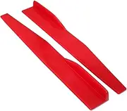 74.5cm Universal Car Side Skirt Rocker Splitters Winglet Diffuser Wings Black/Red/Carbon Fiber Look Bumper Lip Body Side Skirts(Red Black)