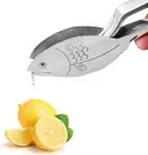 Manual Lemon Juicer, Stainless Steel Fish Shape Lemon Squeezer, Manual Lemon Sli
