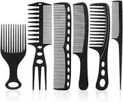EUYKQNOI Hairdresser Set Styling Comb Men's Set Professional Wide Teeth Slick Back Hair Comb Rat Tail Hair Brush Detangling Comb and Teasing Comb Hairdresser Comb for Men Hairdressers Hair Styling, 6