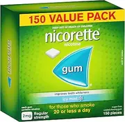 Nicorette Quit Smoking Regular Strength Nicotine Gum Icy Mint 150 Pack