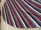 Red white blue 72" round cotton tablecloth NWOP