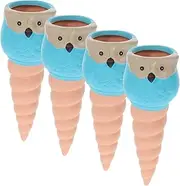 ifundom 4Pcs Automatic Plant Waterer Owl Shaped Self Watering Drip Devices for Potted Plants Durable Decorative Watering Globes