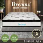 Dreamz Bed Mattress Pocket Spring Queen Double King Single Foam Medium Firm 30CM