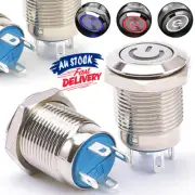 12v Led Starter Waterproof Momentary Switch Push Button Cover Start Keyless