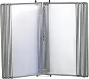 Multi-Layer Folder Portfolio Folder a4, Wall-Mounted Flip File Holder - Desktop Flip Display Folder, 20 Display Pockets, File Organizer for Desk, A4 Letter-Size, for Office, Workshop, Restaurant Refe